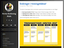 Tablet Screenshot of hortenkickboxing.no